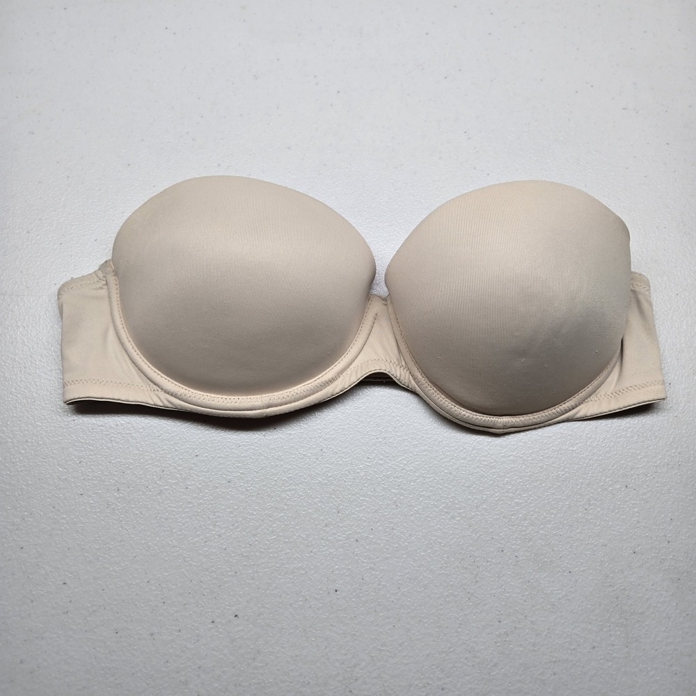 Victoria's Secret PINK Women Bra 34C Beige Nude With Pink Lining Push Up